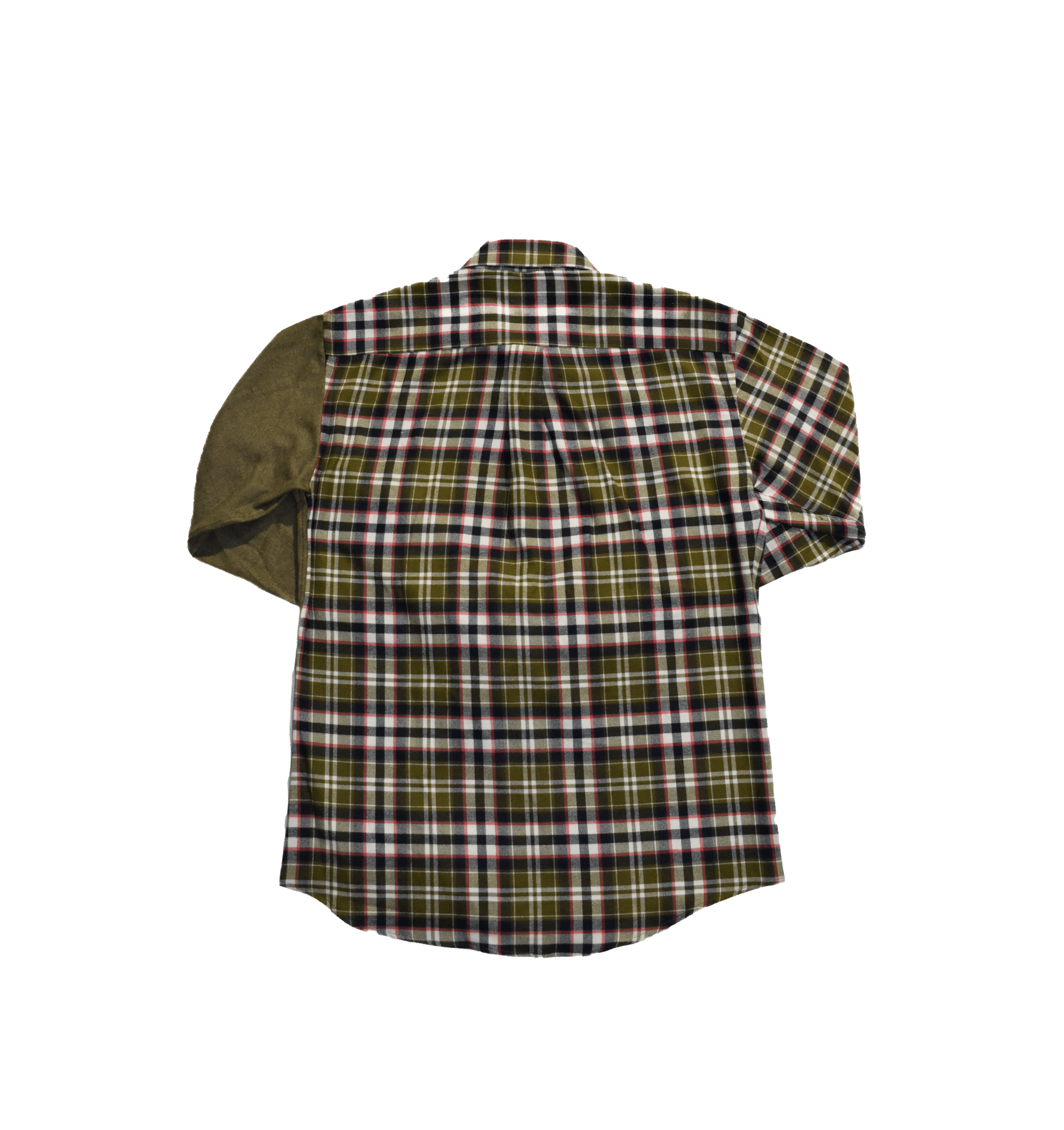 Camicia patchwork in flanella a quadri e resca dietro- valensia