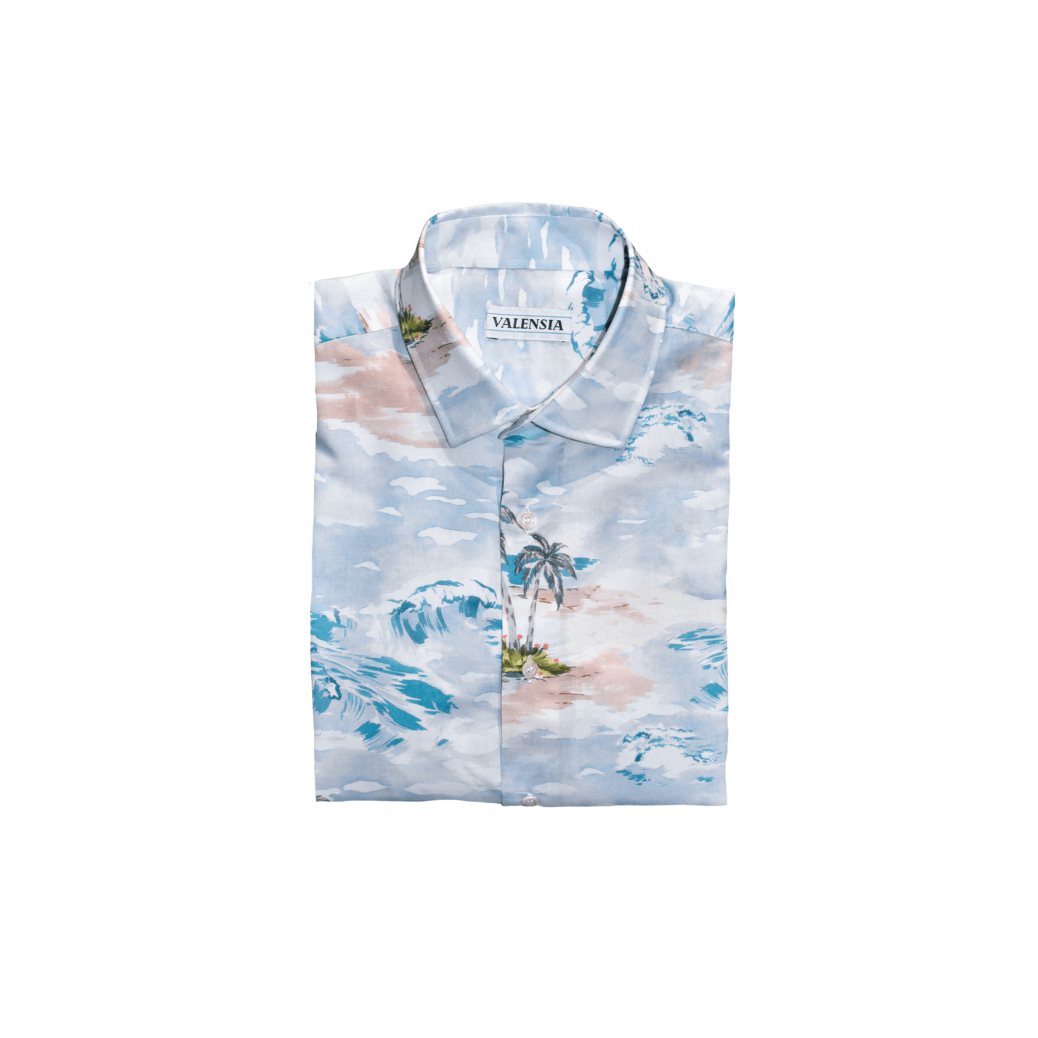 Camicia tropicale in misto lyocell e cotone piegata - Valensia