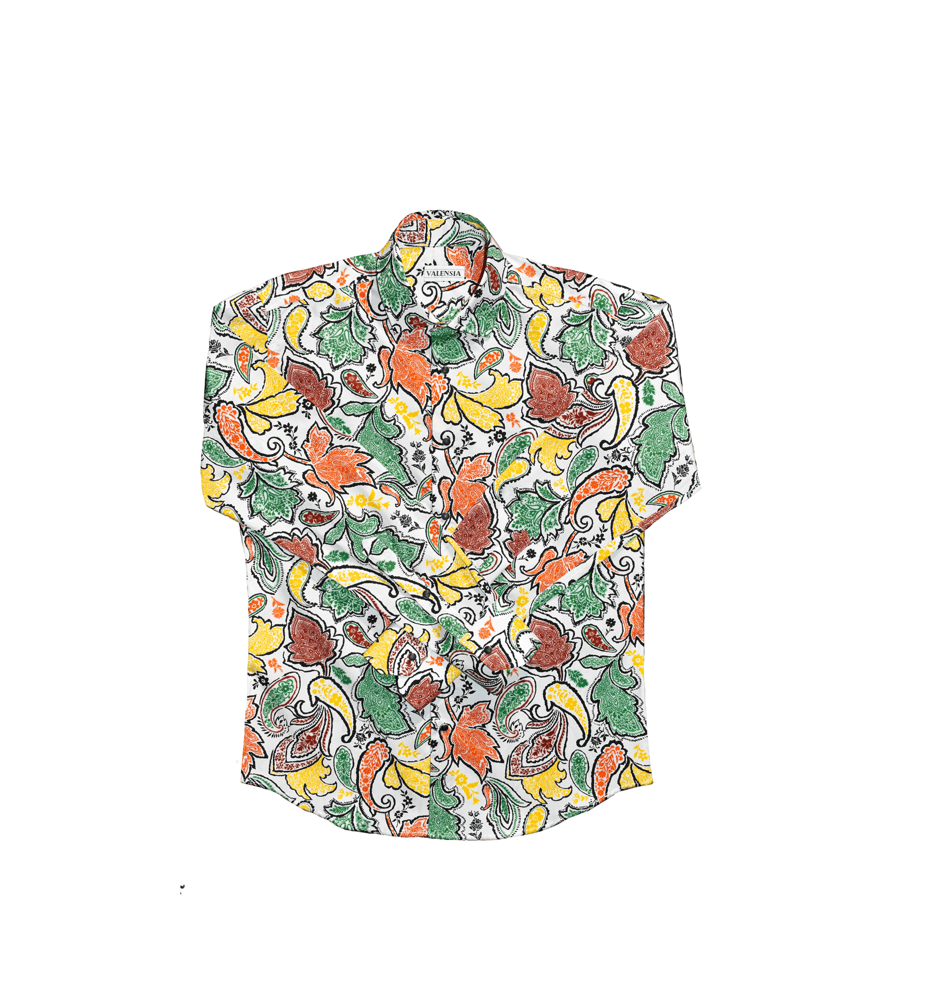 Camicia paisley con bottoni automatici sagoma davanti - Valensia