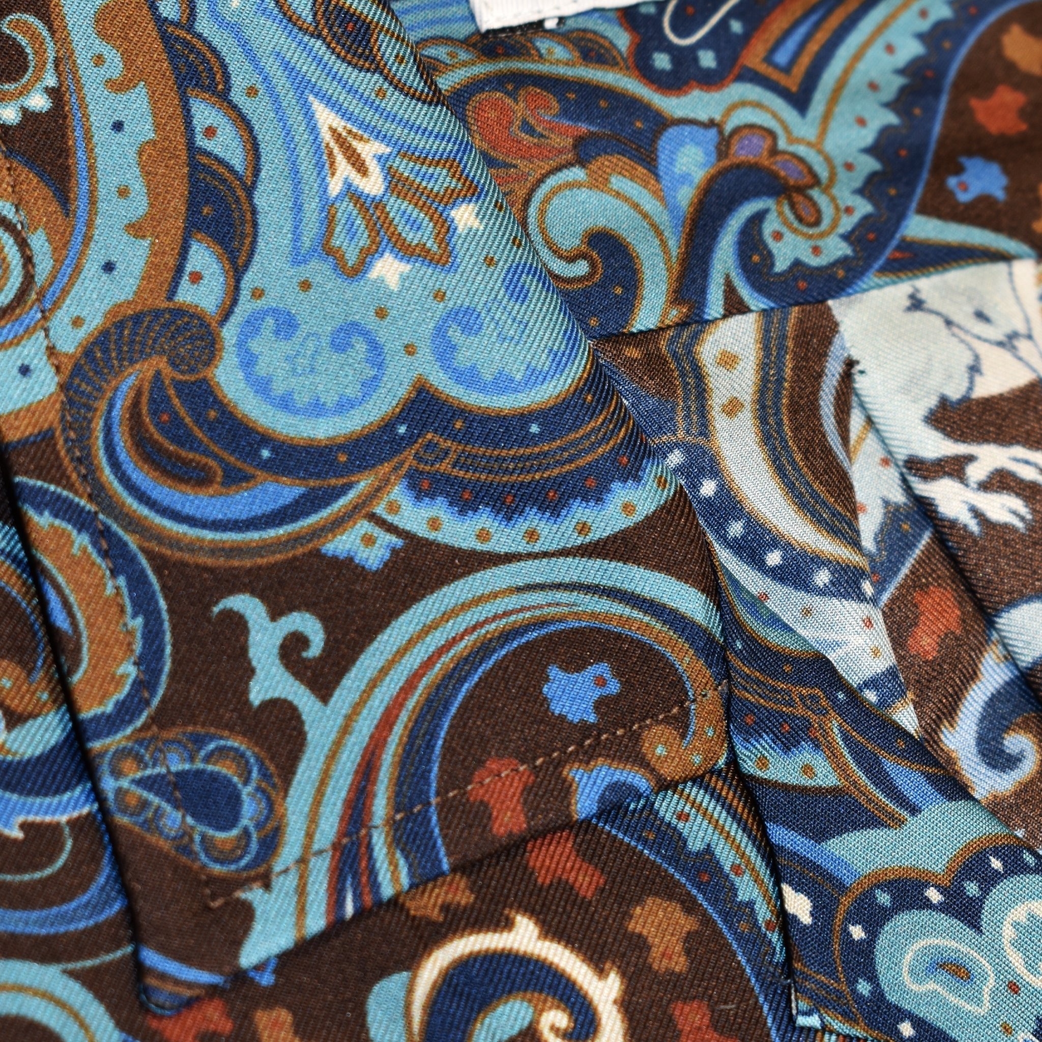 Camicia seta fantasia valensia blu - Valensia