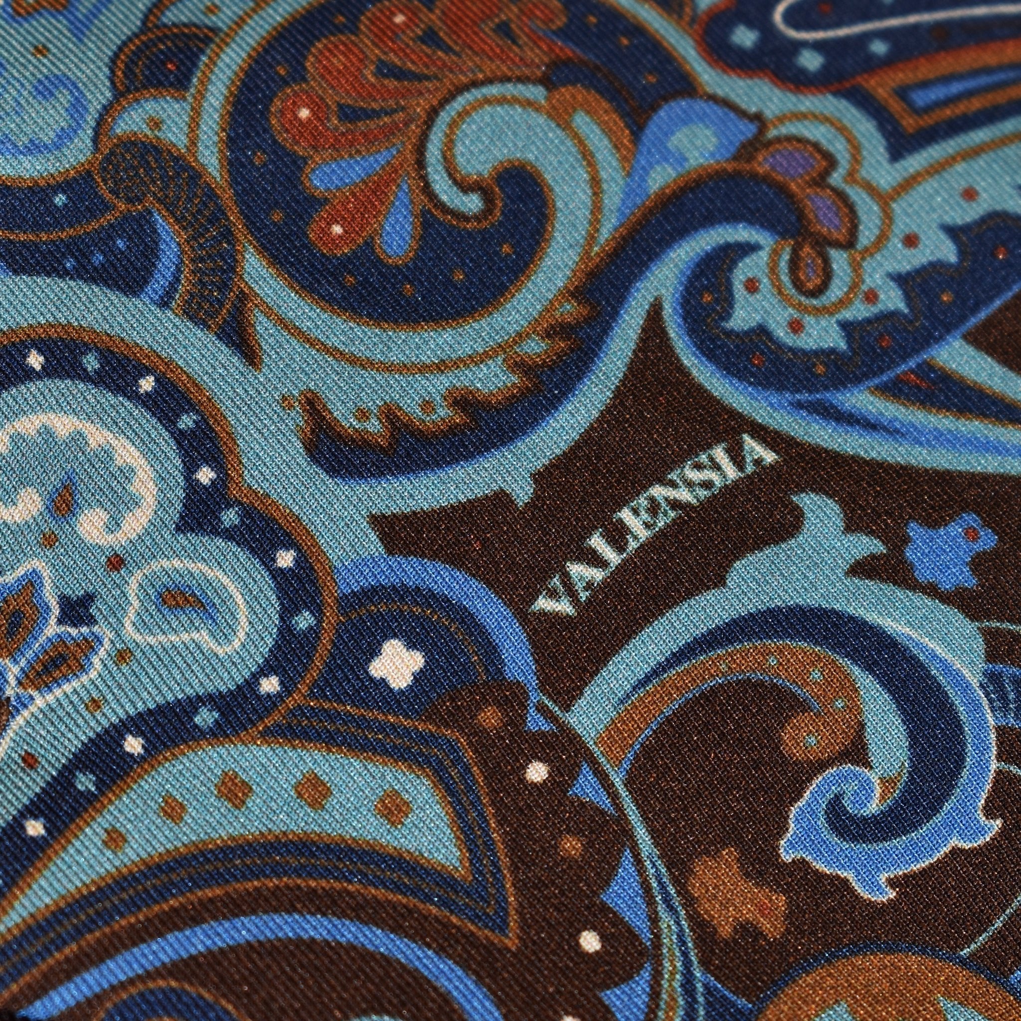 Camicia seta fantasia valensia blu - Valensia