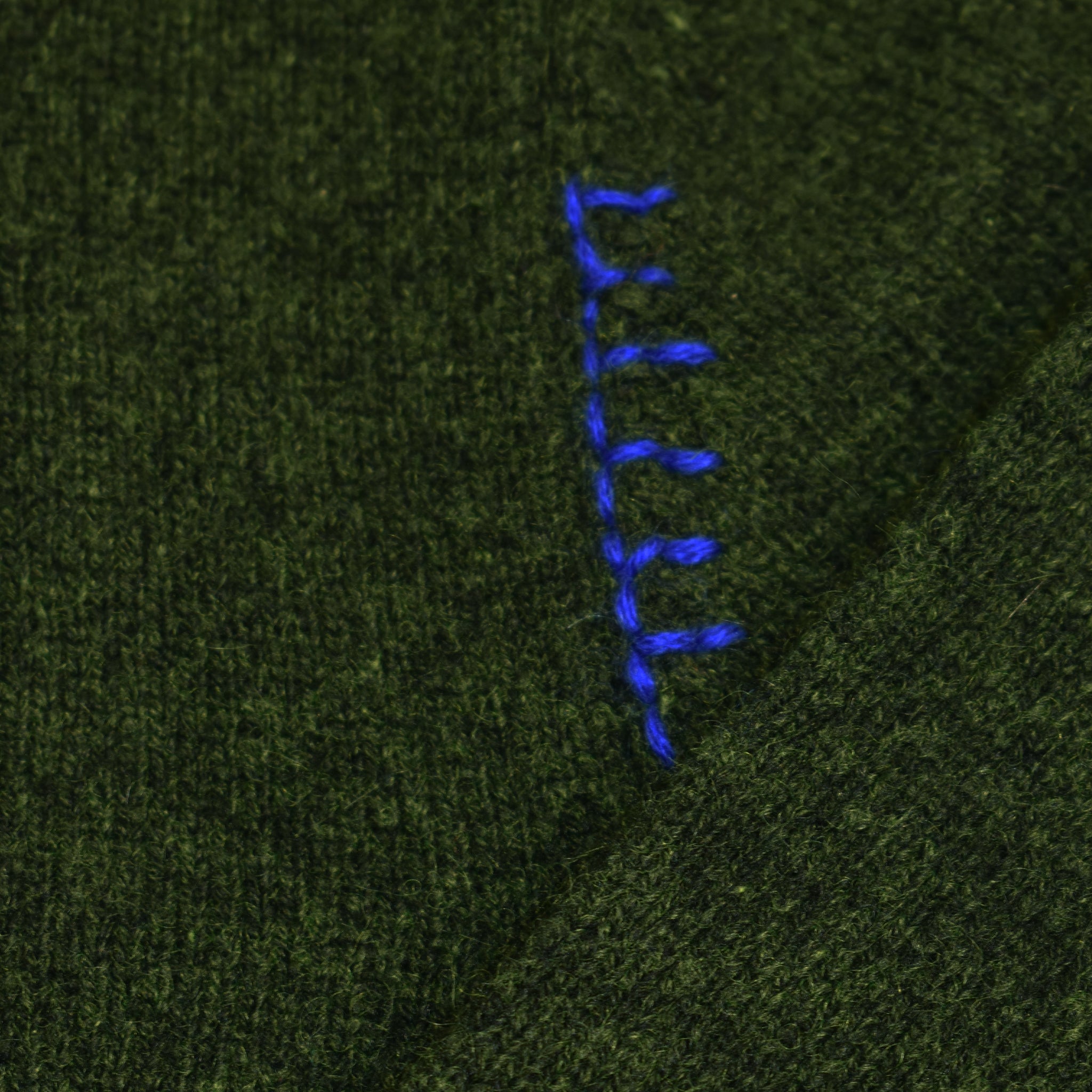 Maglione girocollo verde melange cashmere - VALENSIA