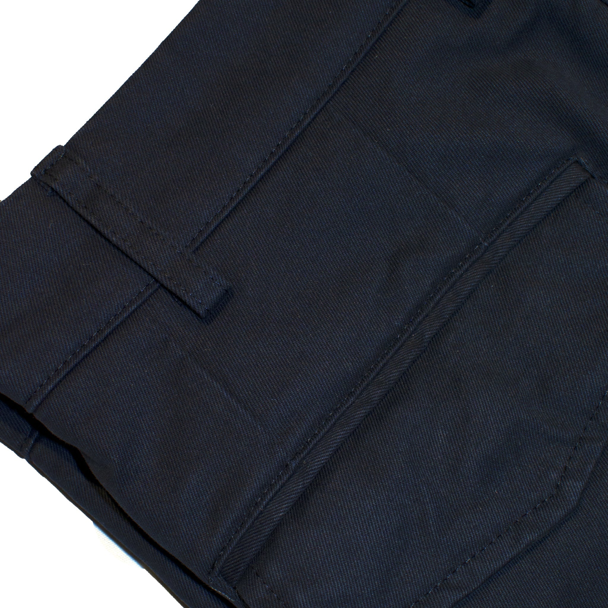 Pantalone uomo blu navy in twill di cotone dettaglio patella - valensia